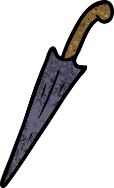 bir insan tarafından çizilmiş şemsiye.