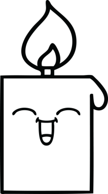 Bir insan tarafından çizilmiş mum çizimi.