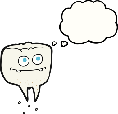 Bir insan tarafından çizilmiş serbest çizim balon karikatür dişi.