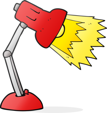 Bir insan tarafından çizilmiş serbest çizim masa lambası.