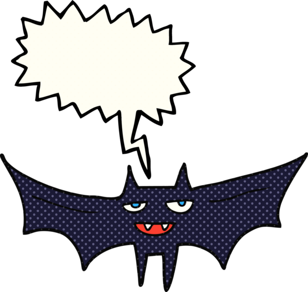 Bir insan tarafından çizilmiş serbest çizilmiş çizgi roman konuşma balonu cadılar bayramı sopası.