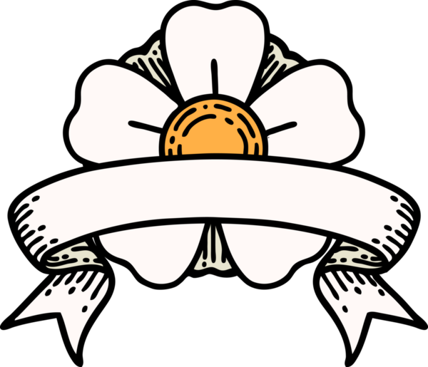 Bir insan tarafından çizilmiş geleneksel bir çiçek dövmesi.