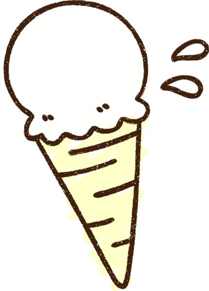 Bir insan tarafından çizilmiş dondurma tebeşiri.