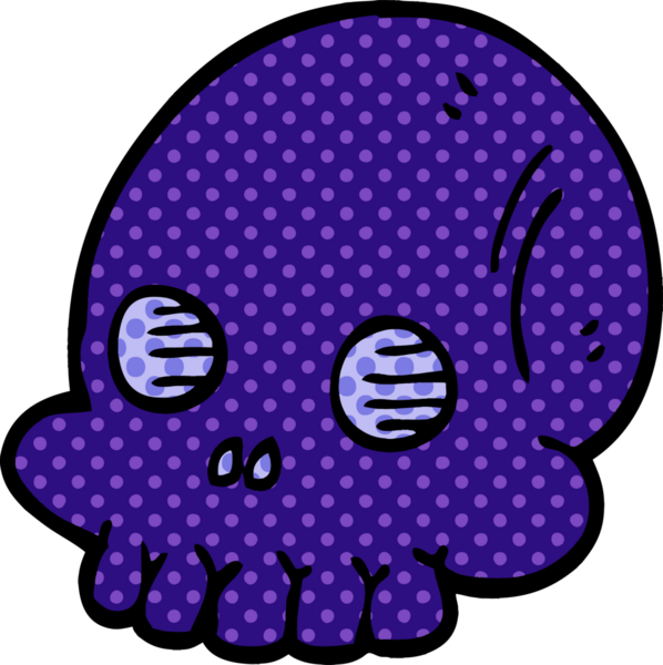 Bir insan tarafından çizilmiş cadılar bayramı kafatası karalaması.