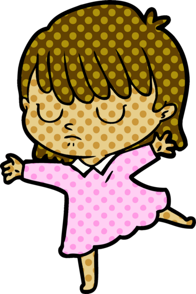 Bir insan tarafından çizilmiş karikatür kadın.