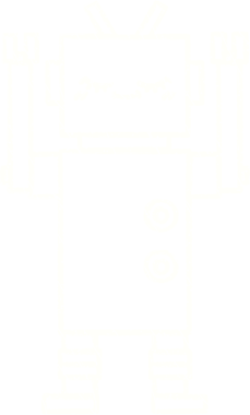 Bir insan tarafından çizilen robot tebeşiri.