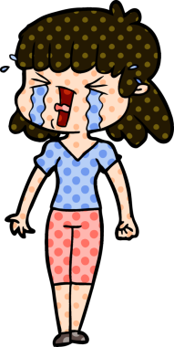 Bir insan tarafından çizilmiş karikatür kadın.