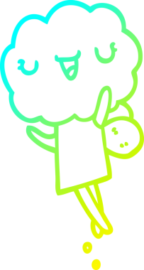 Bir insan tarafından çizilmiş, soğuk bir çizgi roman çizimi.