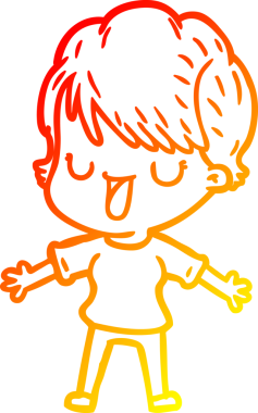 Bir insan tarafından çizilmiş bir karikatür kadın çizimi.