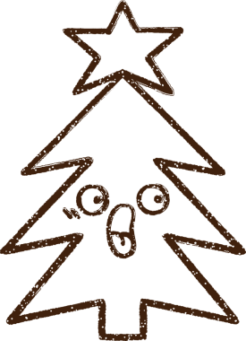 Bir insan tarafından çizilmiş Noel Ağacı Kömürü