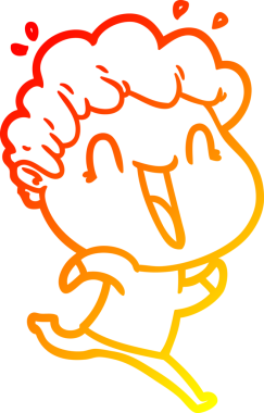 Bir insan tarafından çizilmiş mutlu bir adamın çizgi çizimi.