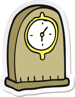 Bir insan tarafından çizilmiş eski bir karikatür çıkartması.