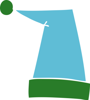 Bir insan tarafından çizilmiş bir elf şapkası.