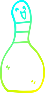 Bir insan tarafından çizilmiş bir bovling topunun soğuk gradyan çizgisi.