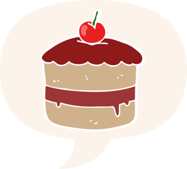 bir insan tarafından çizilmiş, konuşma baloncuklu çizgi film pastası.