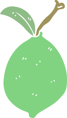 Bir insan tarafından çizilmiş karalama kireç meyvesi.