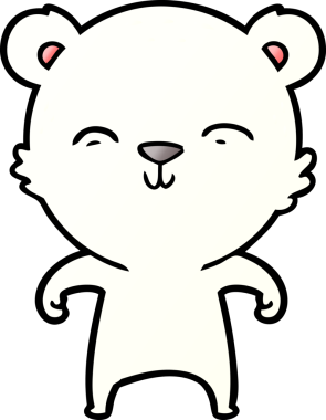 Bir insan tarafından çizilmiş kutup ayısı karikatürü