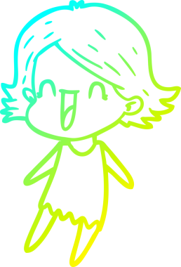 Bir insan tarafından çizilmiş mutlu bir karikatür çizimi.