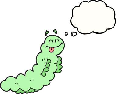 Bir insan tarafından çizilmiş serbest çizim balon karikatür tırtılı.