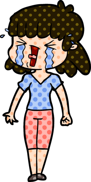 Bir insan tarafından çizilmiş karikatür kadın.