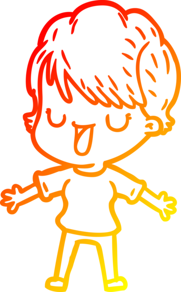 Bir insan tarafından çizilmiş bir karikatür kadın çizimi.