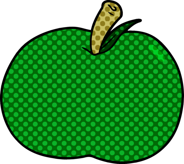 bir insan tarafından çizilmiş elma karikatürü