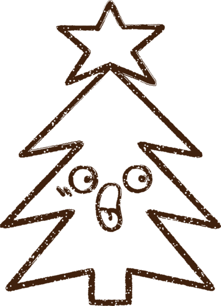 Bir insan tarafından çizilmiş Noel Ağacı Kömürü