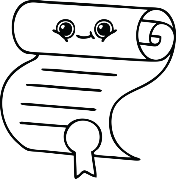 Bir insan tarafından çizilen sözleşmenin çizgi çizimi