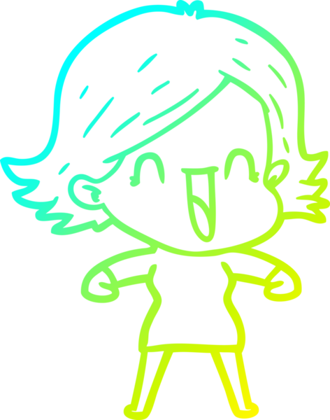 Bir insan tarafından çizilmiş mutlu bir karikatür çizimi.