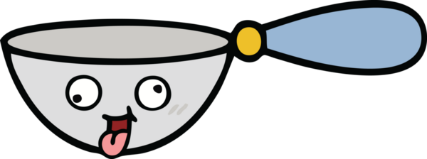 Bir insan tarafından çizilmiş bir kaşık karikatürü.