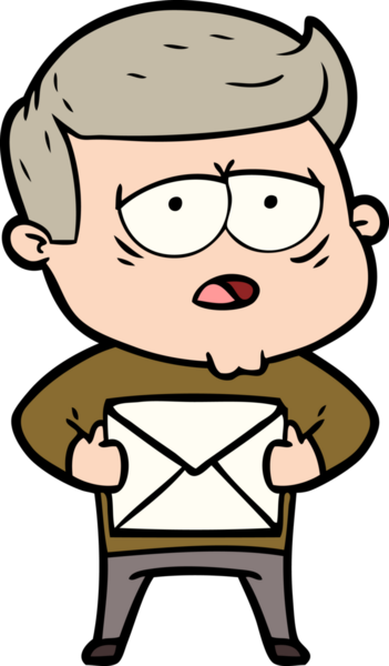 Bir insan tarafından çizilmiş yorgun bir adam.