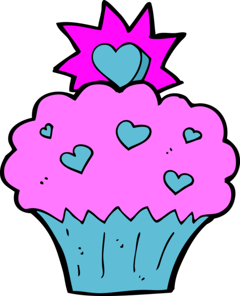 Bir insan tarafından çizilmiş aşk keki.
