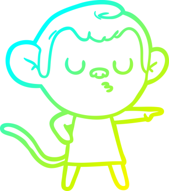 Bir insan tarafından çizilmiş soğuk gradyan çizgi çizimi.