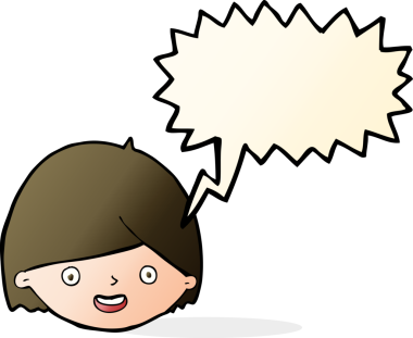 bir insan tarafından çizilmiş konuşma baloncuklu mutlu bir yüz.