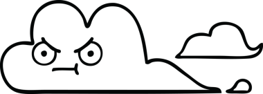 Bir insan tarafından çizilmiş bir fırtına bulutu çizimi