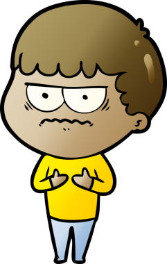 Bir insan tarafından çizilmiş rahatsız bir adam.