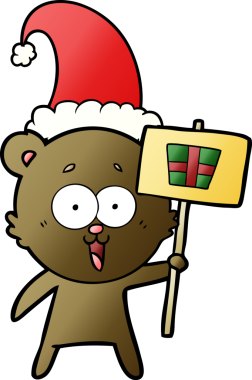 Bir insan tarafından çizilmiş gülen oyuncak ayı karikatürü.