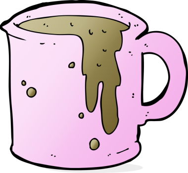 bir insan tarafından çizilmiş kahve fincanı.