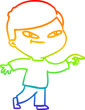 gökkuşağı gradyan çizimi bir insan tarafından çizilmiş bir çizgi adam