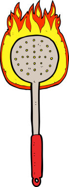 bir insan tarafından çizilmiş mutfak gereçleri