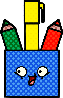 Bir insan tarafından çizilmiş bir kalem kapının çizgi roman stili