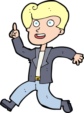 Bir insan tarafından çizilmiş harika bir fikri olan çizgi film adamı.