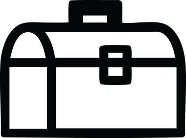 bir insan tarafından çizilmiş araç kutusu simgesi