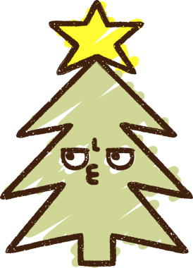 Bir insan tarafından çizilmiş Noel Ağacı Tebeşiri