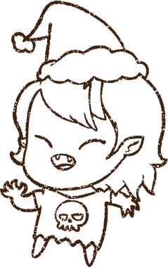 Bir insan tarafından çizilmiş Noel Vampiri Kömürü