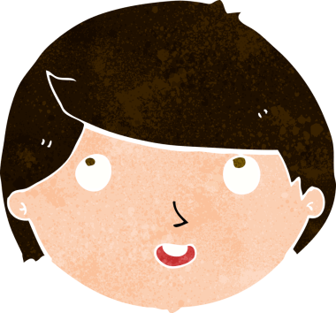 Bir insan tarafından çizilmiş mutlu bir yüz.