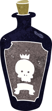 Bir insan tarafından çizilmiş bir zehir.