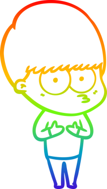 gökkuşağı gradyan çizgisi bir insan tarafından çizilmiş sinirli bir çizgi çocuk çizimi