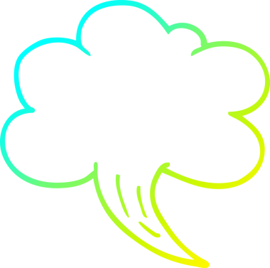 Bir insan tarafından çizilmiş soğuk çizgi çizgi bir bulutun vızıltısı.