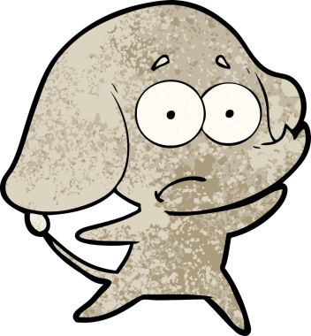 bir insan tarafından çizilmiş belirsiz bir fil.